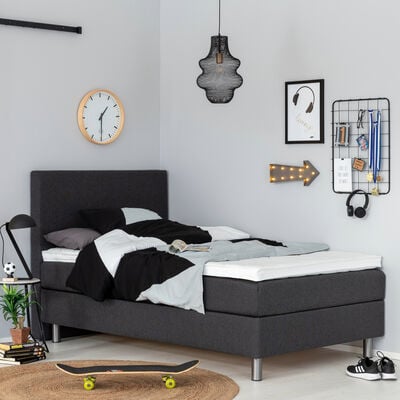 Unia Pronssi jenkkisänkypaketti 140x200 cm hiekka, 5 cm prof vm, metallijalat